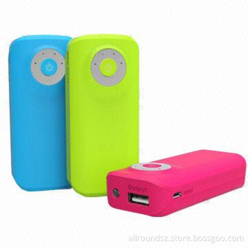 Power Banks, 5,200mAh Capacity, 5V DC, 2.1A Output Voltage, OEM Orders Welcomed